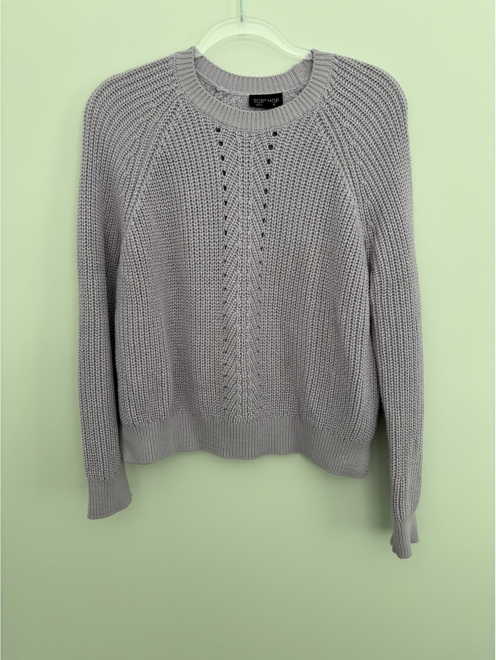 TopShop Lilac Purple chunky knit sweater size 6